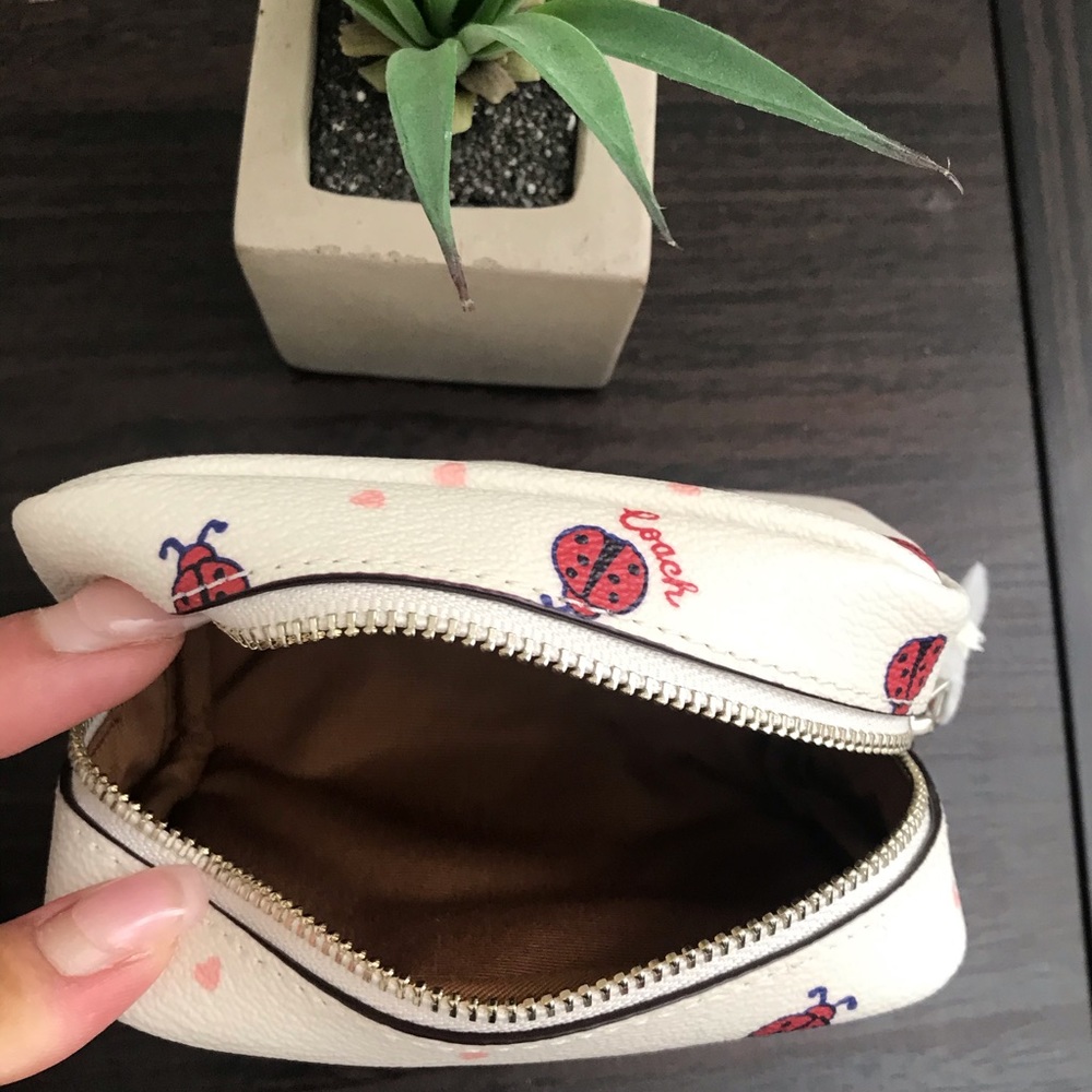 Coach Mini Boxy Cosmetic Case with Ladybug Print - Picture 5 of 6